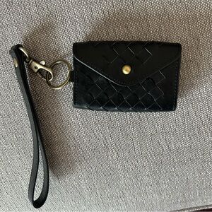 Andar Black Woven Poppy Wallet